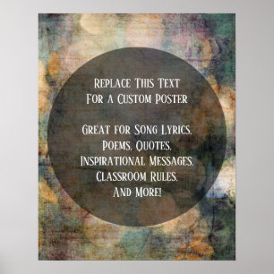 Poster Vos Cercles D'Oeuvre Chaleureux De Grunge Favoris