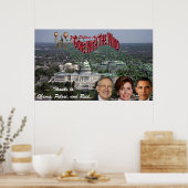 Poster Vos dollars sont partis avec le vent Merci à Obama (Cuisine)