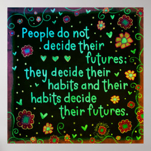 Poster Vos habitudes Devenez vous Citer Inspirivity Poste