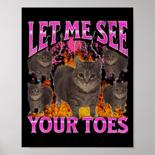 Poster Vos orteils drôle de chat mème contrefaçon graphiq