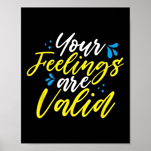 Poster Vos sentiments sont valables - Sensibilisation à l (Devant)