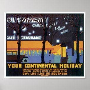 Poster Vos Vacances Continental