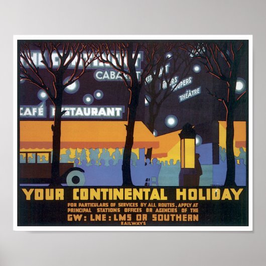 Poster Vos Vacances Continental (Devant)