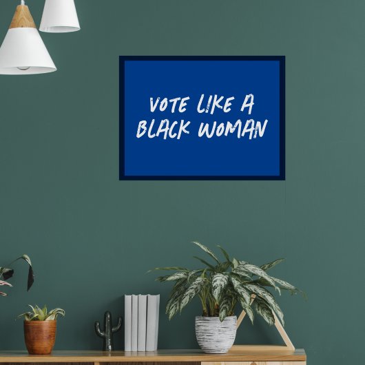 Poster Vote Blue 2024 Comme Une Femme Noire (Salon 1)