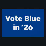 Poster Vote Blue en 2026<br><div class="desc">Les élections de mi-mandat de 2026 sont importantes aux niveaux national et national pour assurer la mise en oeuvre d'un programme progressiste au bénéfice de tous les citoyens. Avec un électorat si étroitement divisé, chaque vote est important. Soutenez les candidats et la législation qui vous concernent personnellement en votant démocrate...</div>