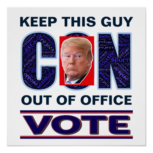 Poster Vote Blue Resist 2024 Presidential Glossy (Devant)