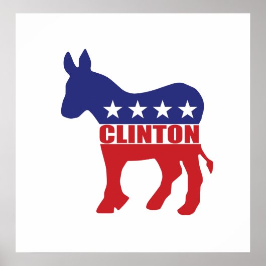 Poster Vote Clinton Democrat (Devant)