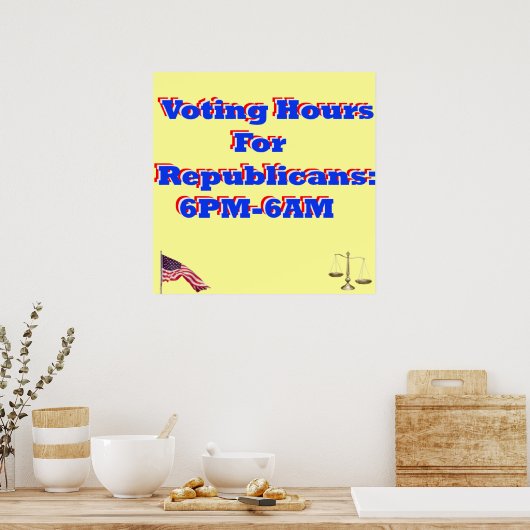 Poster Vote Démocrate (Cuisine)