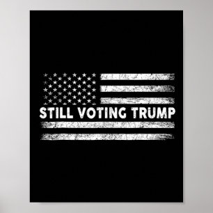 Poster Vote du drapeau américain patriotique Trump 2024