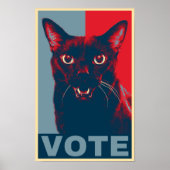 Poster VOTE, featuring Manny Halloween Cat (Devant)