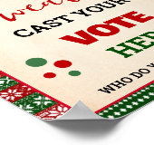 Poster Vote for Ugliest Christmas Sweater Sign (Coin)