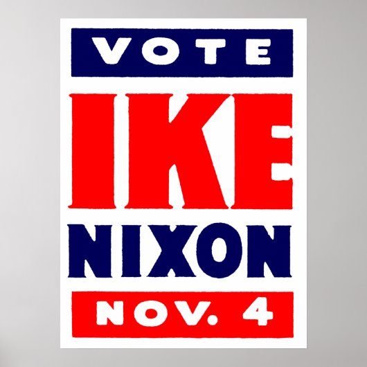 Poster Vote Ike, Nixon en 1952 (Devant)