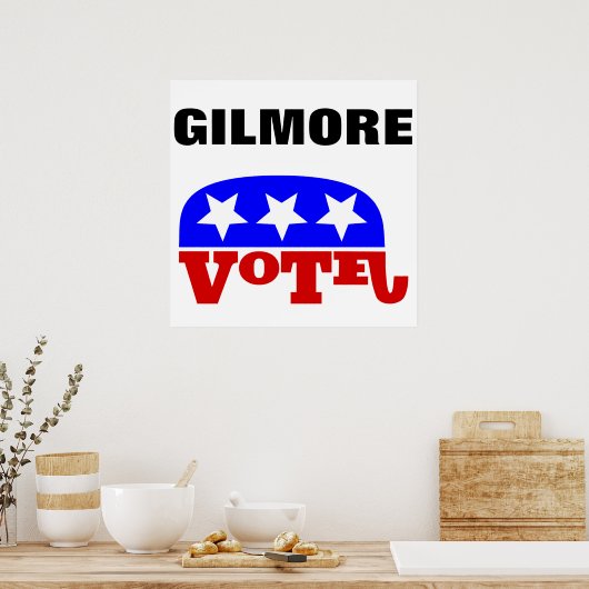 Poster Vote Jim Gilmore Eléphant républicain (Cuisine)