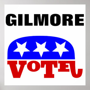 Poster Vote Jim Gilmore Eléphant républicain