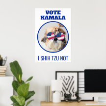 Vote Kamala USA flag Shih Tzu Pas mignon chien