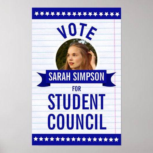 Poster Vote pour le président de classe : Élection du con (Devant)