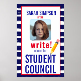 Poster Vote pour le président de classe : Élection du con