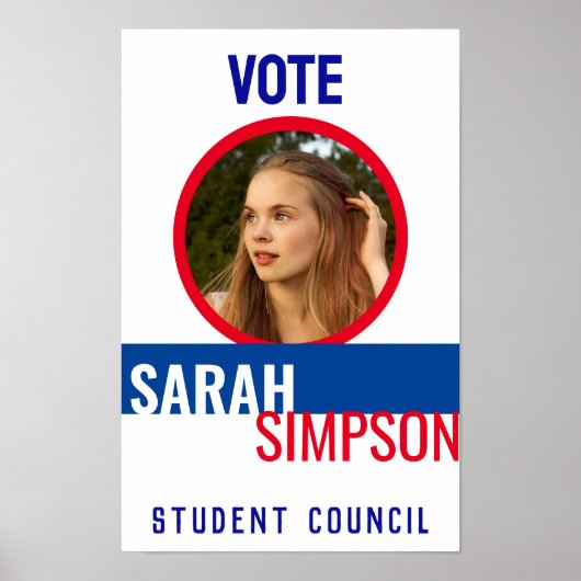 Poster Vote pour le président de classe : Élection du con (Devant)
