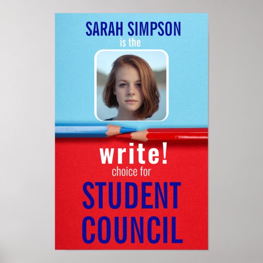 Poster Vote pour le président de classe : Élection du con (Devant)