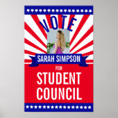 Poster Vote pour le président de classe : Élection du con (Devant)
