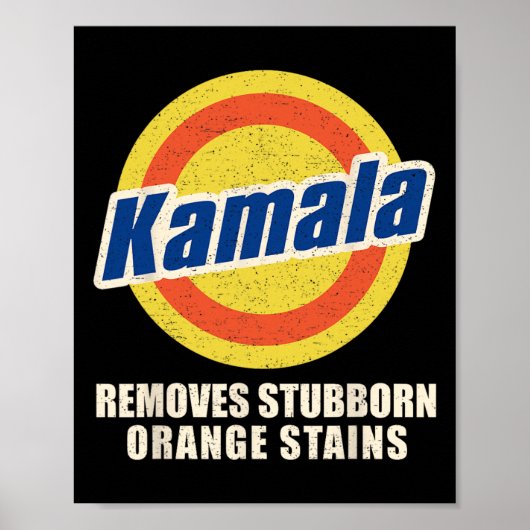 Poster Vote Remove Stube Orange Stains Harris Funny Vo (Devant)