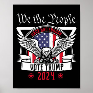 Poster Vote Républicain Trump 2025 Partisans de Trump 1