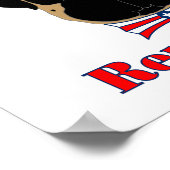 Poster Vote rePUGlican Funny Carlin en Casquette blanc ro (Coin)