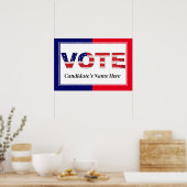 Poster Vote Rouge/Bleu (Cuisine)