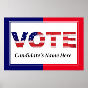 Poster Vote Rouge/Bleu
