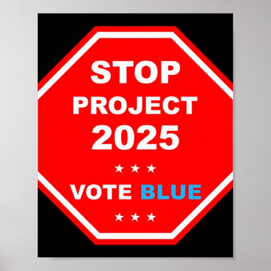 Poster Vote Save Democracy Stop Project 2025 (Devant)