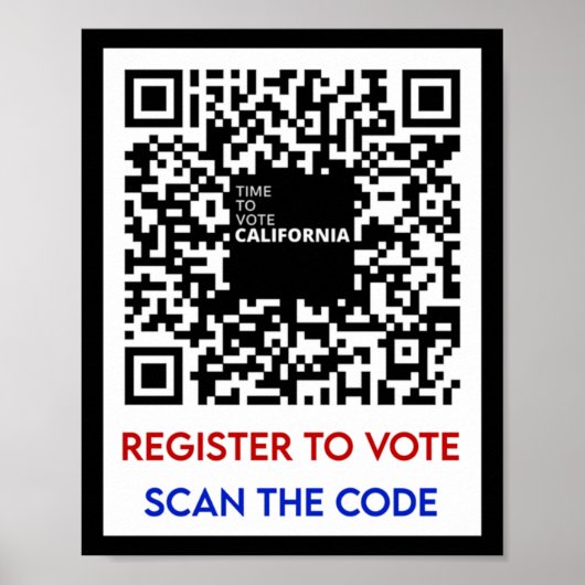 Poster Vote - S'Inscrire Pour Voter Ca (Devant)