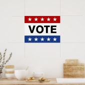 Poster Vote sur l'affiche du jour de l'élection (Cuisine)