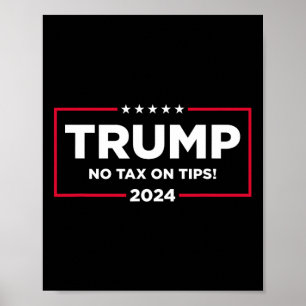 Poster Vote sur les pourboires fiscaux Trump 2024 Repreno