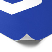 Poster Vote Texte bleu en gras Signal électoral (Coin)