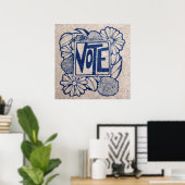 POSTER VOTE VINTAGE (Bureau à domicile)