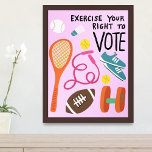 Poster VOTER Exercez votre droit de vote Élections Rose<br><div class="desc">J'espère que vous aimez ce mur d'art amusant. Visitez ma boutique pour plus ou faites-moi savoir si vous voulez quelque chose de personnalisé.</div>