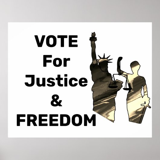 Poster VOTER Justice Liberté Droits Liberté (Devant)