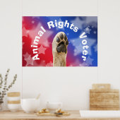 Poster Voter pour les droits des animaux (Cuisine)