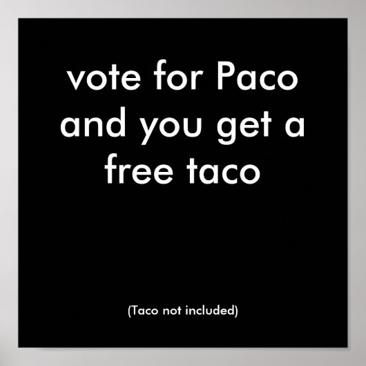 Poster voter pour Paco (Devant)