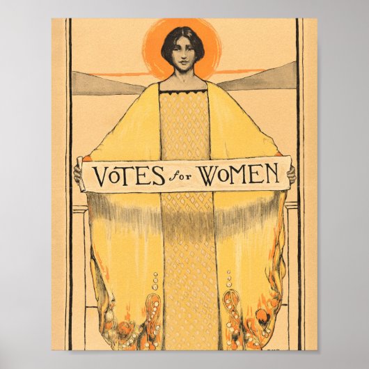 Poster Votes Pour Le Mouvement Du Suffrage Féminin 1913 (Devant)