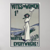 Poster Votes pour les femmes Recherché (Devant)