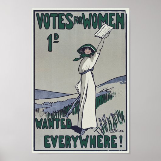 Poster Votes pour les femmes Recherché (Devant)