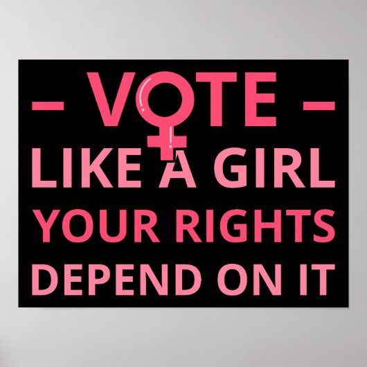 Poster Votez comme une fille, vos droits en dépendent II (Devant)