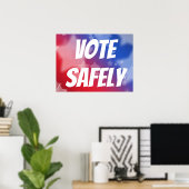 Poster Votez en toute sécurité (Bureau à domicile)