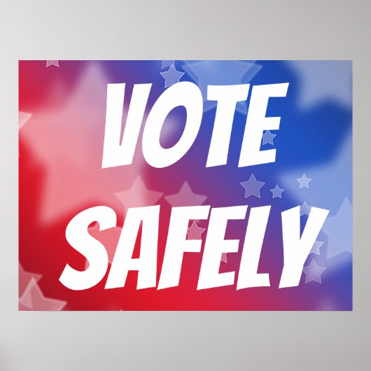 Poster Votez en toute sécurité (Devant)