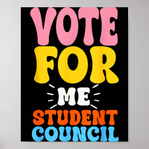 Poster Votez pour moi Élection Conseil Étudiant Jeunesse