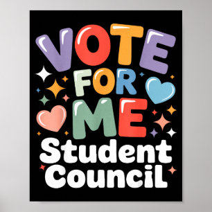 Poster Votez pour moi Vibes du Conseil des élèves Électio