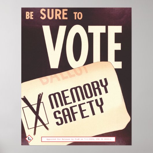 Poster Votez : Sécurité de la mémoire (Devant)