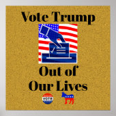 Poster Votez Trump hors de nos vies (Devant)