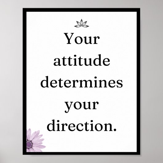 Poster Votre attitude détermine votre direction, Citer (Devant)